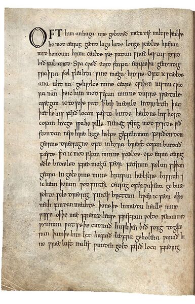 File:Wanderer-Exeter-Book-first-page-Bernard-Muir.jpg